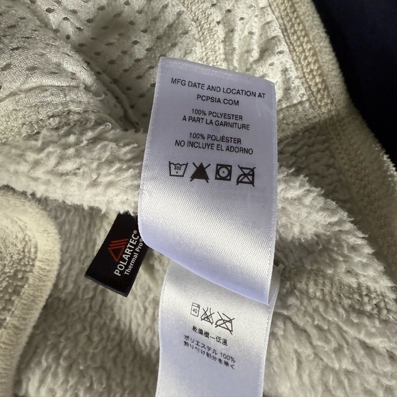 Patagonia Womens Cream Re-Tool Snap T Fleece Pullover Size Medium Sweater READ* - Picture 5 of 8